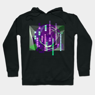 Geometric electric purple pop art Hoodie